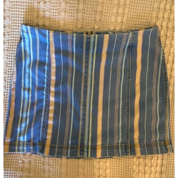 Wild Fable Denim Like Skirt Plus Size 16  Striped Skirt Casual Comfy Stylish - Picture 8 of 9